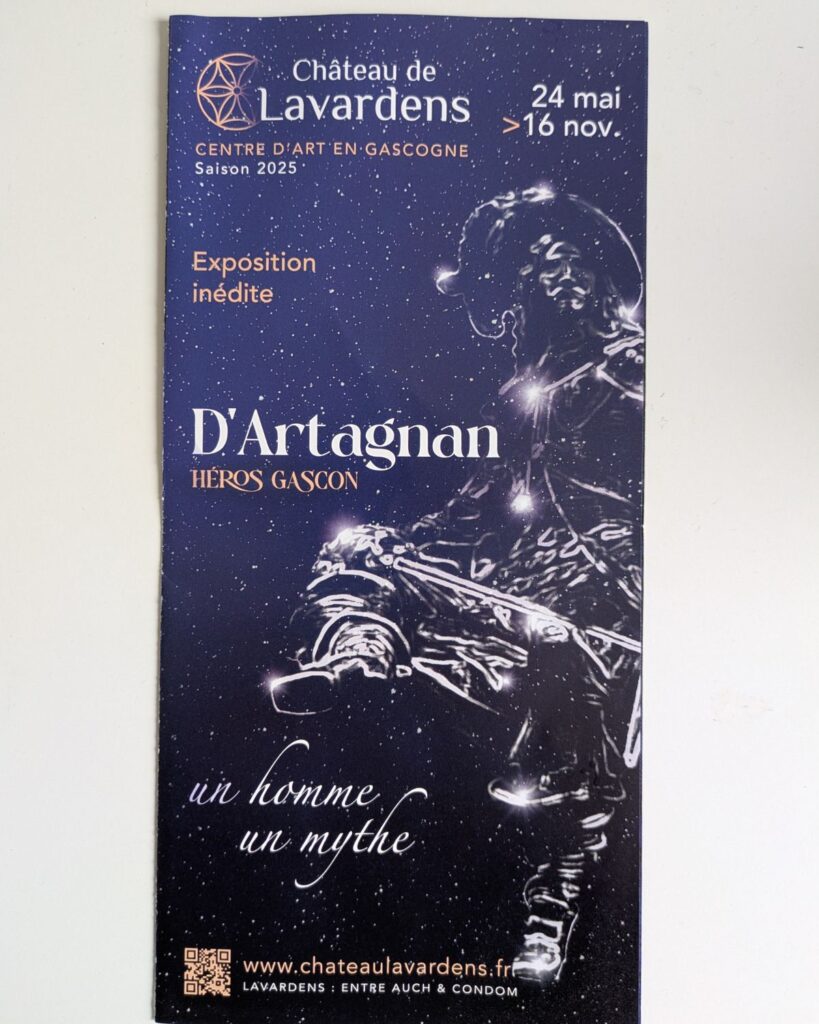 Leaflet for d'Artagnan Héros Gascon exhibition in Lavardens