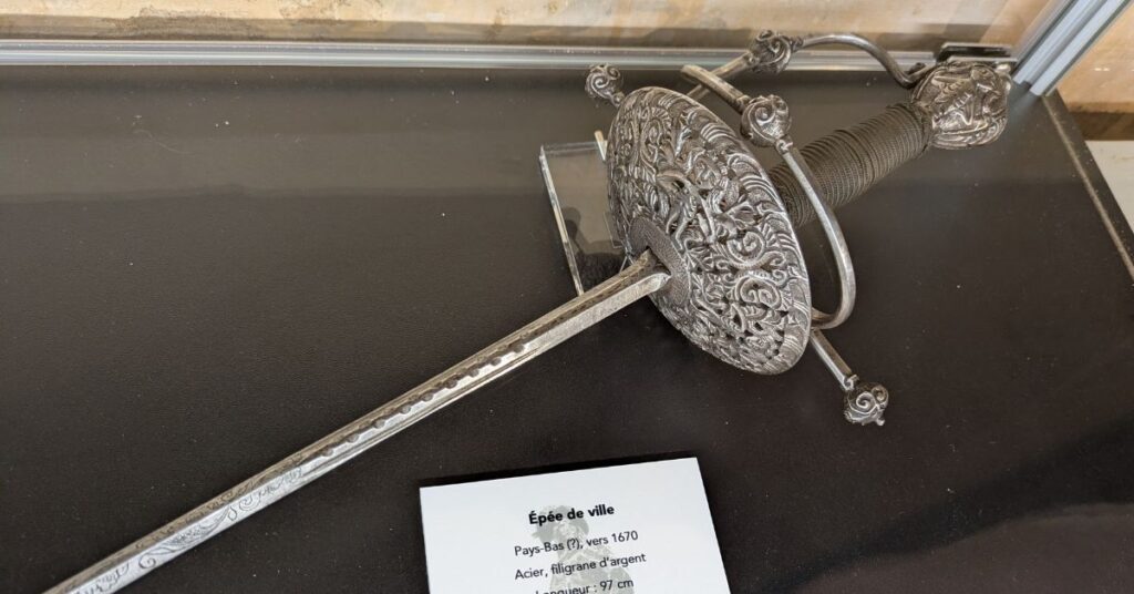 épee de ville; sword used by musketeers seen in Laverdens d'Artagnan exhibition