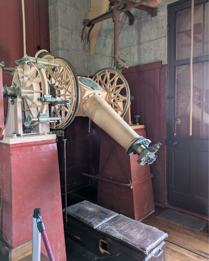 Telescope in the observatory at Château d'Abbadia